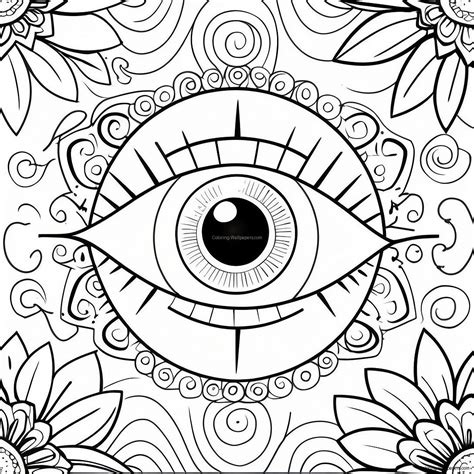 Evil Eye Coloring Page (12610-9894)