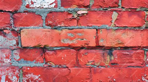 Premium Photo | Peeling Paint on Red Brick Wall Texture Aged Building ...