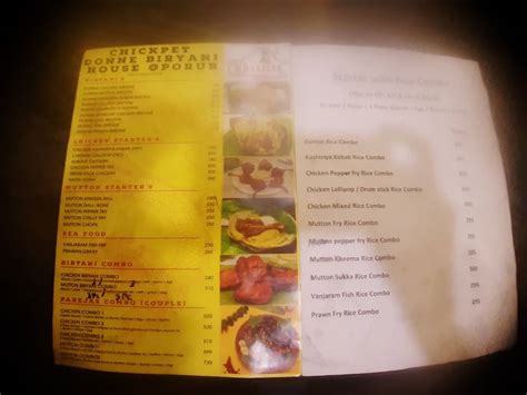 Menu at Chickpet Donne Biriyani House Porur, Chennai, No17