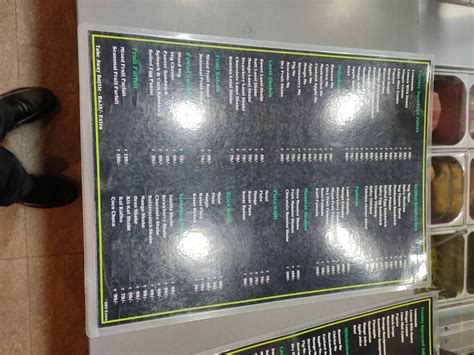 Menu at JUS Fresh, Bengaluru