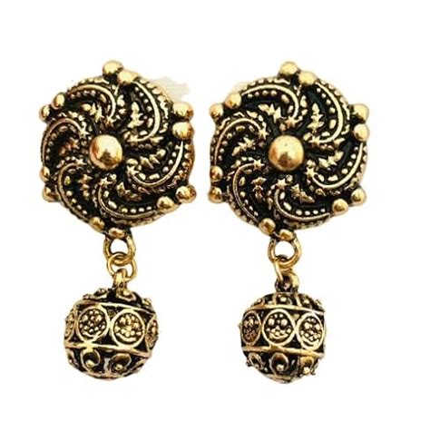 Buy Ramela Antique Goldenenen Plated Windmill Shaped Copper Drops ...