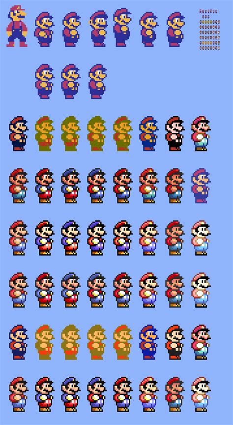 10x Combined SMB2 SMB3 Mario Sprite by Abbysek on DeviantArt