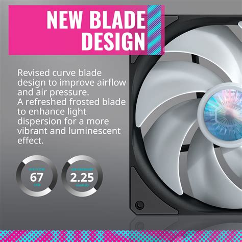 Buy Cooler Master SickleFlow 140 V2 ARGB Square Frame Fan, ARGB 3-Pin ...