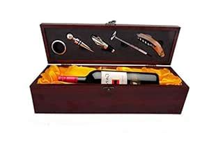 Msa Jewels Wine Box Set with Tools, Bar Accessories, Wine Presentation ...