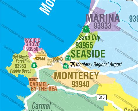 Map Of California Monterey Bay