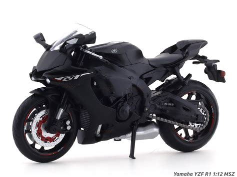Yamaha YZF R1 Matte Black 1:12 MSZ licensed diecast scale model bike ...