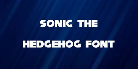 Sonic the Hedgehog Font Free Download