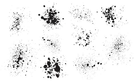 Collection of ink splatters | Free Vector