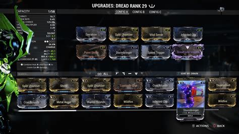 Image result for Warframe Mod Screen