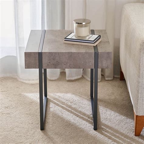 Buy Helios Roca Metal End Table - Grey from Helios by Home Centre at ...