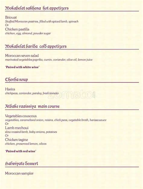 Menu at Casablanca - DoubleTree by Hilton, Gurugram