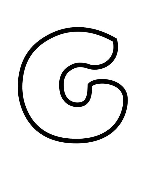 Free Printable Bubble Letter G: Bubble Alphabet Letters