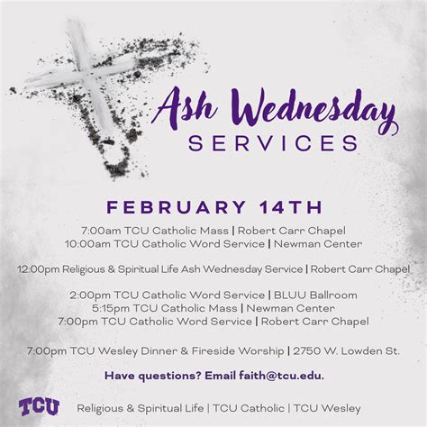 What2Do@TCU | Ash Wednesday Services