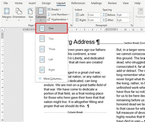 Image result for Column Break Word
