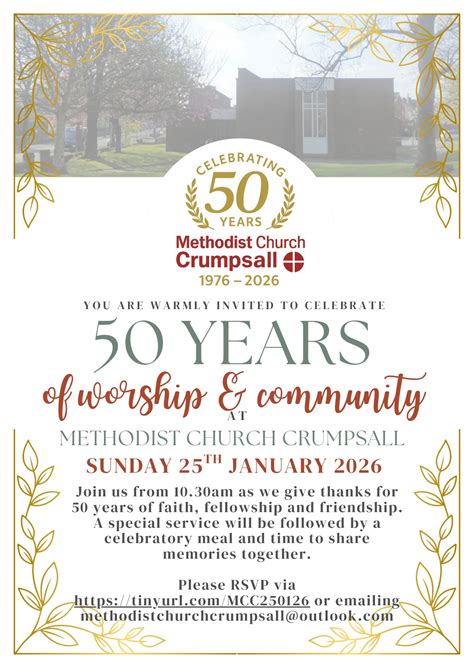 Celebrate 50 Years with Methodist Church Crumpsall – Manchester Methodists