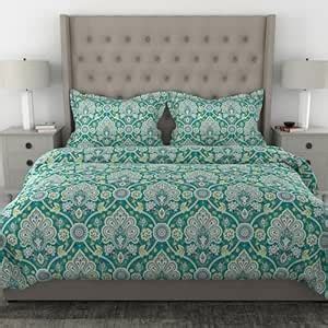 myTRIDENT Glaced Cotton Microfiber Bedsheet for Double Bed, Printed ...