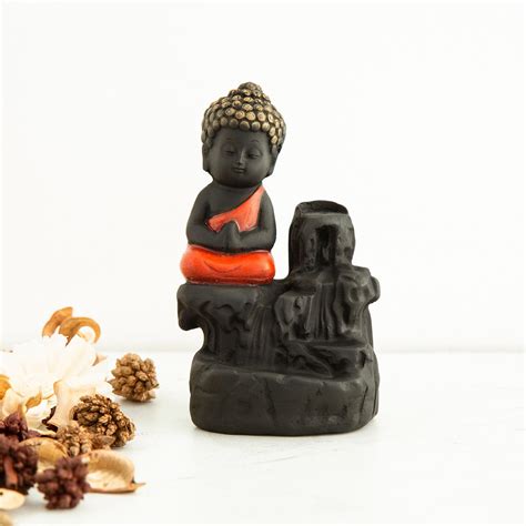 Buy Corsica Harmony Polyresin Buddha Incense Burner Smoke Fountain from ...