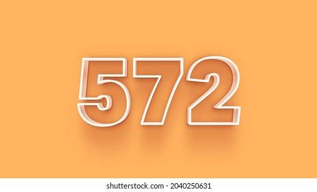 Yellow 3d Number 572 Isolated On Stock Illustration 2040250631