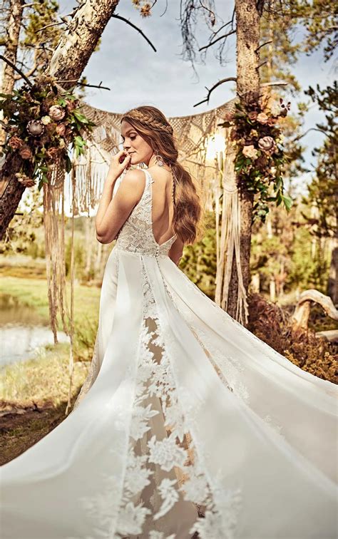 Effortless Bohemian A-Line Wedding Dress | All Who Wander Wedding Dresses