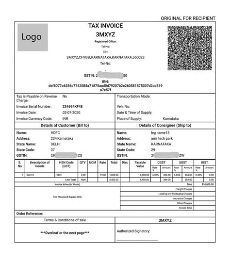 Image result for E Invoice Format