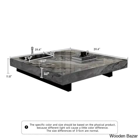 Unity Square Sintered Stone Coffee Table and center table | Wooden Bazar