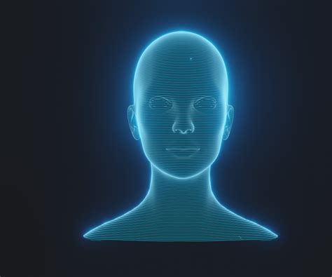 ArtStation - Hologram Male and Female Head 3D Model Animated with ...