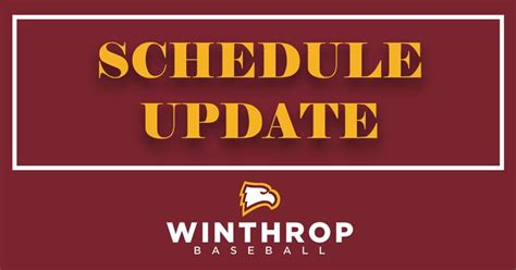 Baseball Announces Schedule Changes - Winthrop University Athletics