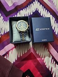 Casio EDifice EFR-539SG-1AVUDF Black Analog Dial Dual Tone Stainless ...