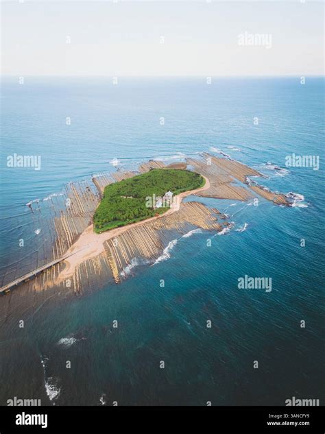 Aerial shot of Aoshima Island, Miyazaki, Miyazaki Prefecture, Kyushu ...