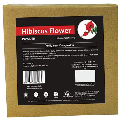 Herb Essential Pure Organic Hibiscus (Hibiscus rosa-sinensis) Powder ...