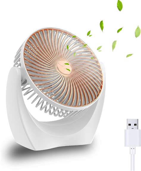 EXGOX USB Fan, USB Desk Fan Table Fan with Strong Airflow & Quiet ...