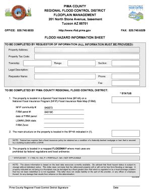 Fillable Online BPima Countyb Floodplain - Title Security Fax Email ...