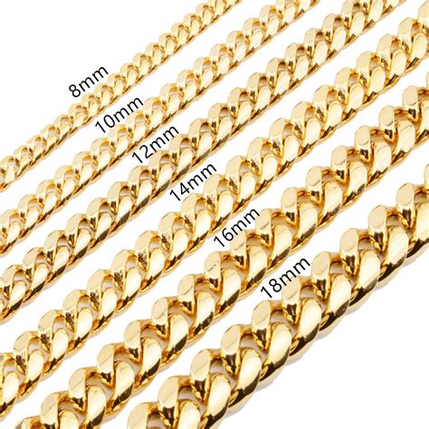 Purchase with surprise 8mm 10mm 12mm 14mm 16mm Miami Cuban Link Chains ...