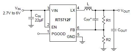 RT5712F - 2A, 1MHz, 6V CMCOT Synchronous Step-Down Converter | Richtek ...