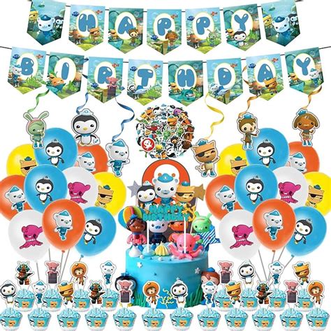 Buy 102 Pcs Octonauts Birthday Party Supplies, Birthday Decorations ...