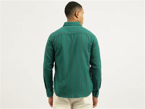 Regular Fit Spread Collar Striped Crepe Dobby Shirt – United Colors of ...