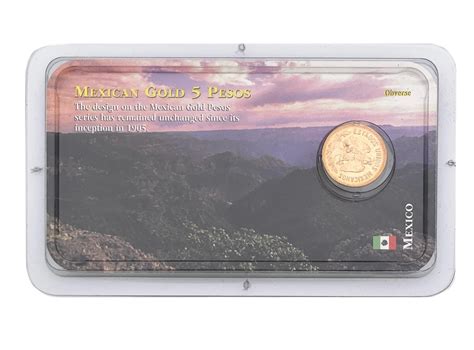 Lot - 1955 MEXICO .900 GOLD 5 PESOS