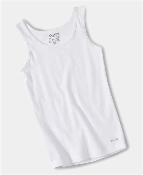 Buy Girl's Super Combed Cotton Rib Solid Inner Tank Top - White SG02 ...