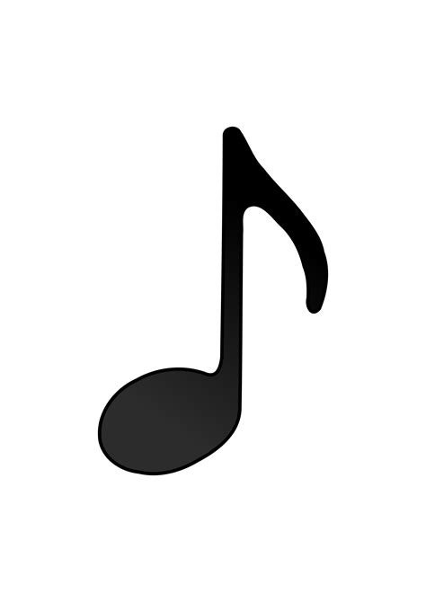 Clipart - Eighth Note (Stem Facing Up)
