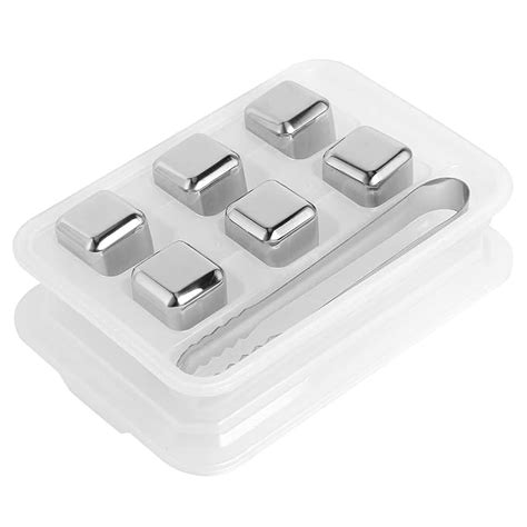 Buy Ice Cubes, Stainless Steel Ice Stone Reusable Whiskey Wine Chilling ...