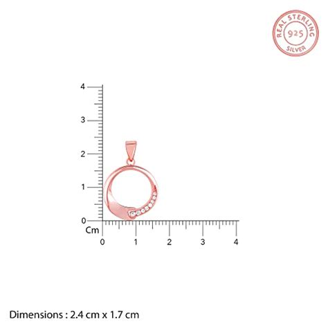 Buy GIVA 925 Sterling Silver Rose Gold Circle of Love Pendant with Link ...