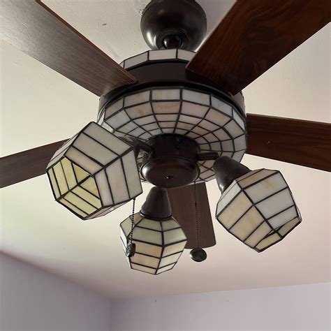 Hampton Bay Stained Glass Ceiling Fan | Shelly Lighting