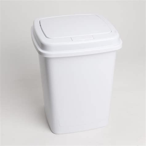 Anko 5L White Small Dustbin With Lid For Home|Press-Top Waste Bin|Trash ...