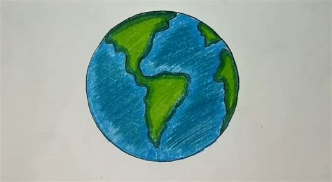 20 Easy Earth Drawing Ideas - How To Draw Earth - Blitsy