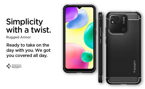 Spigen Rugged Armor | Xiaomi Redmi 9/10A Sport/10A/POCO C31 Case ...