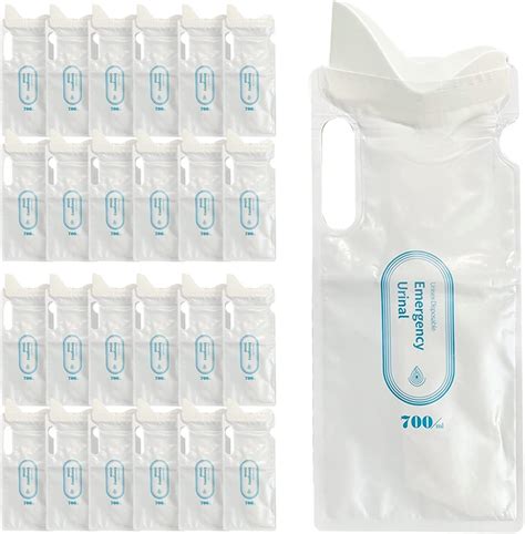Amazon.com: 24 Disposable Urine Bags 700 Ml Pee Bags for Travel for Men ...