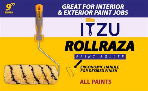 ITZU Rollraza Paint Roller 9 Inch Wall Painting Brush Smooth Finish ...