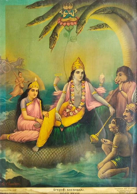 Buy Sheshashayi Vishnu in Oleograph | Home Decor Items