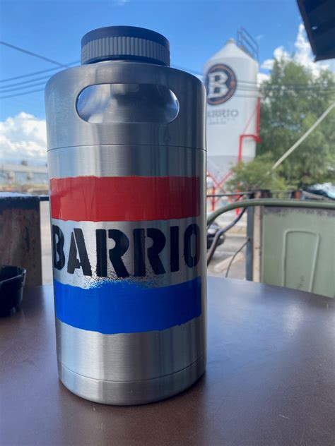 Barrio Growler - Canteenz Mini Keg 64 OZ - Barrio Brewing Co.