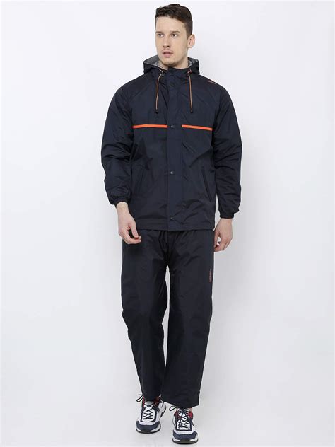 ZEEL Mens Raincoat with Adjustable Hood | Reversible Raincoat for Men ...